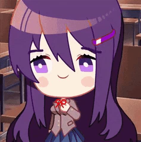 anime yuri gif|Yuri (Doki Doki Literature Club!) Gifs